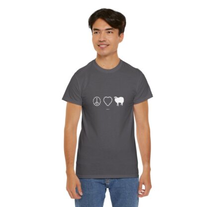 PEACE LOVE SHEEP Unisex Heavy Cotton Tee - Image 237