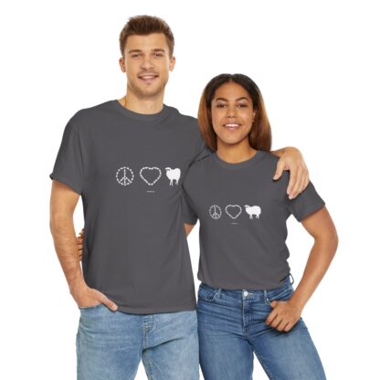 PEACE LOVE SHEEP Unisex Heavy Cotton Tee - Image 240