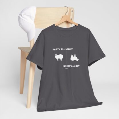 PARTY ALL NIGHT SHEEP ALL DAY Unisex Heavy Cotton Tee - Image 197