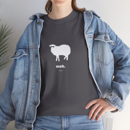 meh. Sheep Unisex Heavy Cotton Tee - Image 23