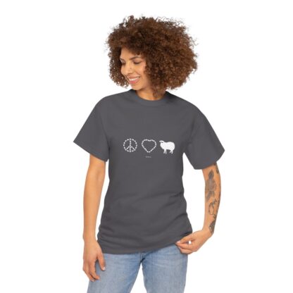 PEACE LOVE SHEEP Unisex Heavy Cotton Tee - Image 227