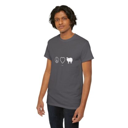 PEACE LOVE SHEEP Unisex Heavy Cotton Tee - Image 235