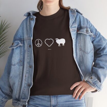 PEACE LOVE SHEEP Unisex Heavy Cotton Tee - Image 104