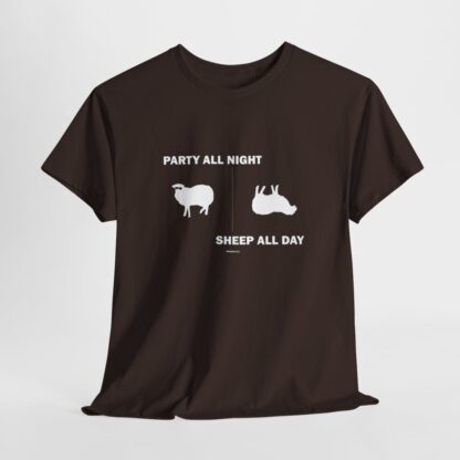 PARTY ALL NIGHT SHEEP ALL DAY Unisex Heavy Cotton Tee - Image 55