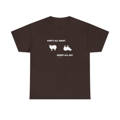 PARTY ALL NIGHT SHEEP ALL DAY Unisex Heavy Cotton Tee - Image 56