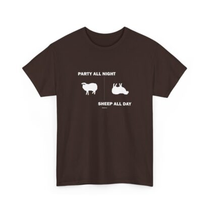 PARTY ALL NIGHT SHEEP ALL DAY Unisex Heavy Cotton Tee - Image 58