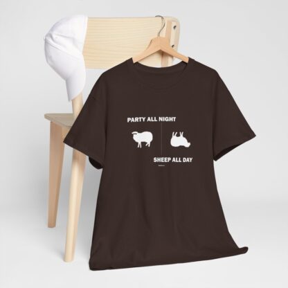 PARTY ALL NIGHT SHEEP ALL DAY Unisex Heavy Cotton Tee - Image 62