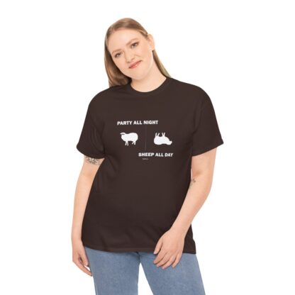 PARTY ALL NIGHT SHEEP ALL DAY Unisex Heavy Cotton Tee - Image 66