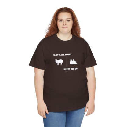 PARTY ALL NIGHT SHEEP ALL DAY Unisex Heavy Cotton Tee - Image 69