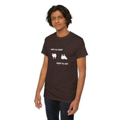 PARTY ALL NIGHT SHEEP ALL DAY Unisex Heavy Cotton Tee - Image 73