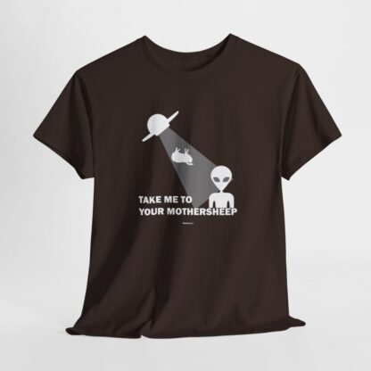 TAKE ME TO YOUR MOTHERSHEEP Unisex Heavy Cotton Tee - Image 82