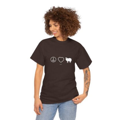 PEACE LOVE SHEEP Unisex Heavy Cotton Tee - Image 92