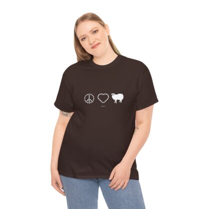 PEACE LOVE SHEEP Unisex Heavy Cotton Tee - Image 93