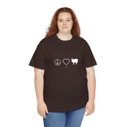 PEACE LOVE SHEEP Unisex Heavy Cotton Tee - Image 96