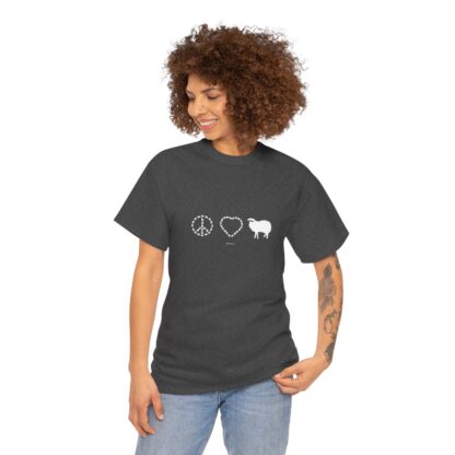 PEACE LOVE SHEEP Unisex Heavy Cotton Tee - Image 173