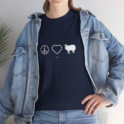 PEACE LOVE SHEEP Unisex Heavy Cotton Tee - Image 293