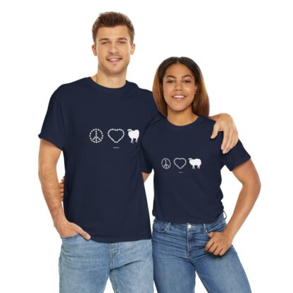 PEACE LOVE SHEEP Unisex Heavy Cotton Tee - Image 294