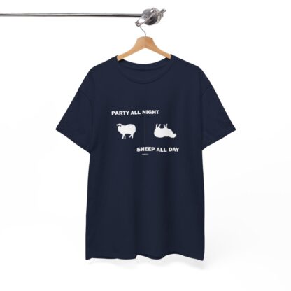 PARTY ALL NIGHT SHEEP ALL DAY Unisex Heavy Cotton Tee - Image 250