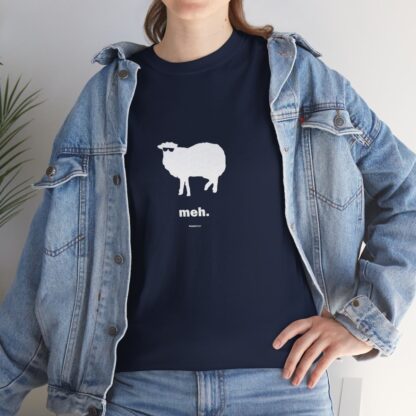 meh. Sheep Unisex Heavy Cotton Tee - Image 266