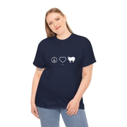 PEACE LOVE SHEEP Unisex Heavy Cotton Tee - Image 282