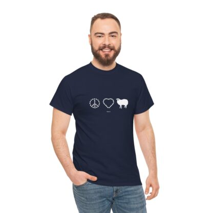 PEACE LOVE SHEEP Unisex Heavy Cotton Tee - Image 283