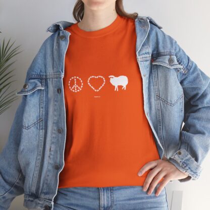 PEACE LOVE SHEEP Unisex Heavy Cotton Tee - Image 77