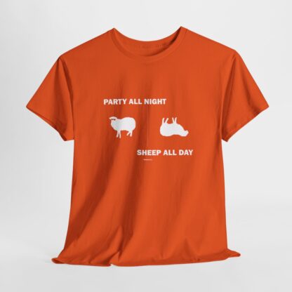 PARTY ALL NIGHT SHEEP ALL DAY Unisex Heavy Cotton Tee - Image 28