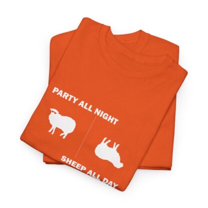 PARTY ALL NIGHT SHEEP ALL DAY Unisex Heavy Cotton Tee - Image 33