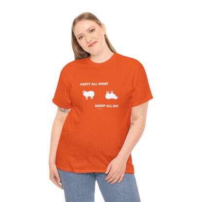 PARTY ALL NIGHT SHEEP ALL DAY Unisex Heavy Cotton Tee - Image 39