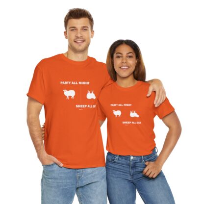 PARTY ALL NIGHT SHEEP ALL DAY Unisex Heavy Cotton Tee - Image 51