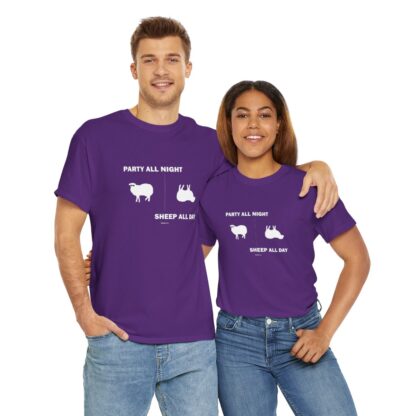 PARTY ALL NIGHT SHEEP ALL DAY Unisex Heavy Cotton Tee - Image 294