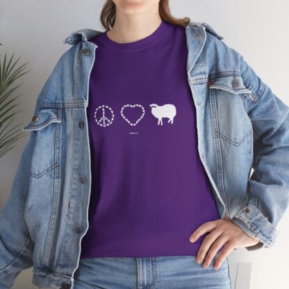 PEACE LOVE SHEEP Unisex Heavy Cotton Tee - Image 320