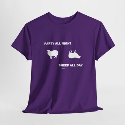 PARTY ALL NIGHT SHEEP ALL DAY Unisex Heavy Cotton Tee - Image 271