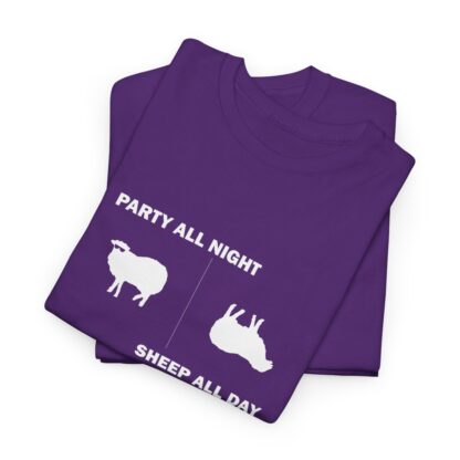 PARTY ALL NIGHT SHEEP ALL DAY Unisex Heavy Cotton Tee - Image 276