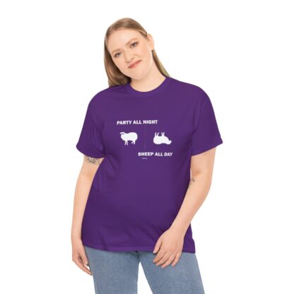 PARTY ALL NIGHT SHEEP ALL DAY Unisex Heavy Cotton Tee - Image 282