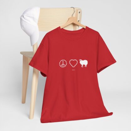 PEACE LOVE SHEEP Unisex Heavy Cotton Tee - Image 8