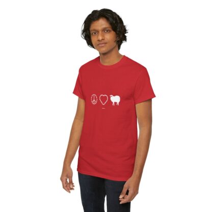 PEACE LOVE SHEEP Unisex Heavy Cotton Tee - Image 19