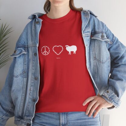 PEACE LOVE SHEEP Unisex Heavy Cotton Tee - Image 23