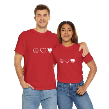 PEACE LOVE SHEEP Unisex Heavy Cotton Tee - Image 24