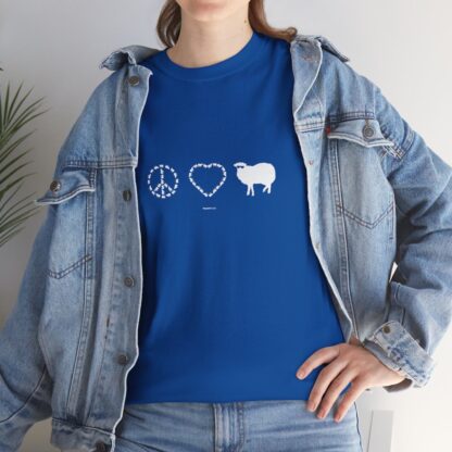 PEACE LOVE SHEEP Unisex Heavy Cotton Tee - Image 266