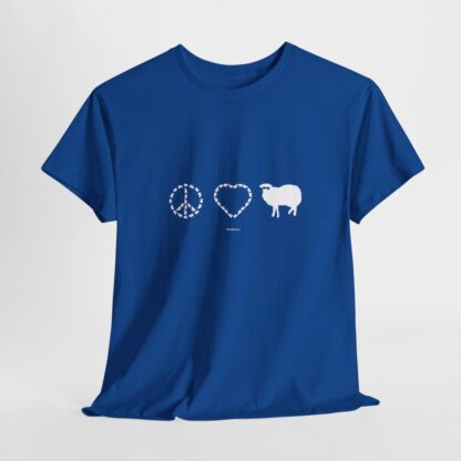 PEACE LOVE SHEEP Unisex Heavy Cotton Tee - Image 244