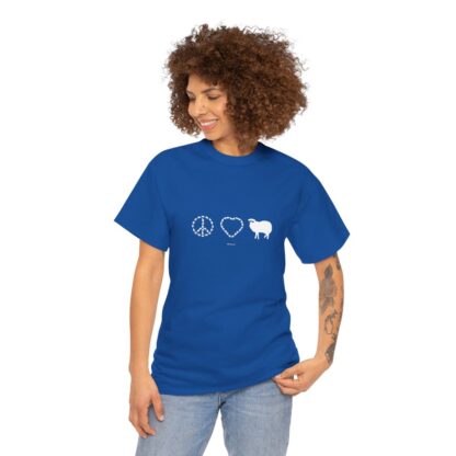 PEACE LOVE SHEEP Unisex Heavy Cotton Tee - Image 254