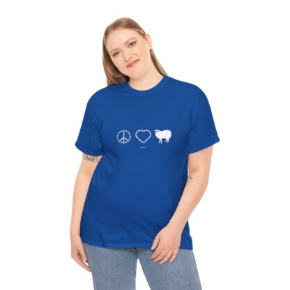 PEACE LOVE SHEEP Unisex Heavy Cotton Tee - Image 255