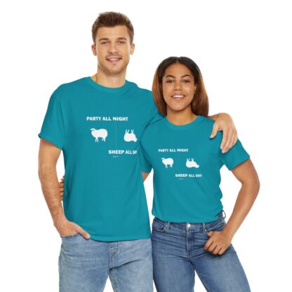 PARTY ALL NIGHT SHEEP ALL DAY Unisex Heavy Cotton Tee - Image 186