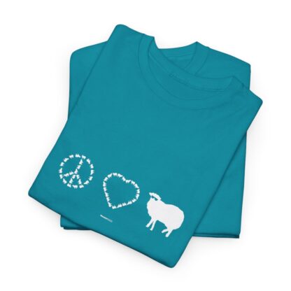 PEACE LOVE SHEEP Unisex Heavy Cotton Tee - Image 195