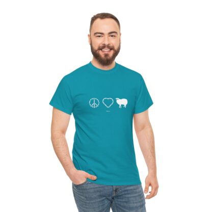 PEACE LOVE SHEEP Unisex Heavy Cotton Tee - Image 202