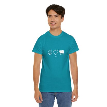 PEACE LOVE SHEEP Unisex Heavy Cotton Tee - Image 210