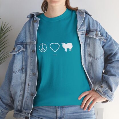 PEACE LOVE SHEEP Unisex Heavy Cotton Tee - Image 212