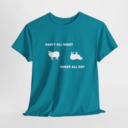 PARTY ALL NIGHT SHEEP ALL DAY Unisex Heavy Cotton Tee - Image 163