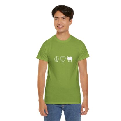 PEACE LOVE SHEEP Unisex Heavy Cotton Tee - Image 129